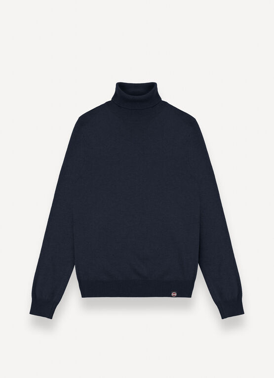 Fine knit polo-neck jumper 