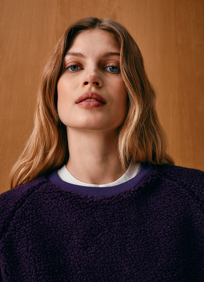 Asymmetrical teddy maxi-sweatshirt image number 2