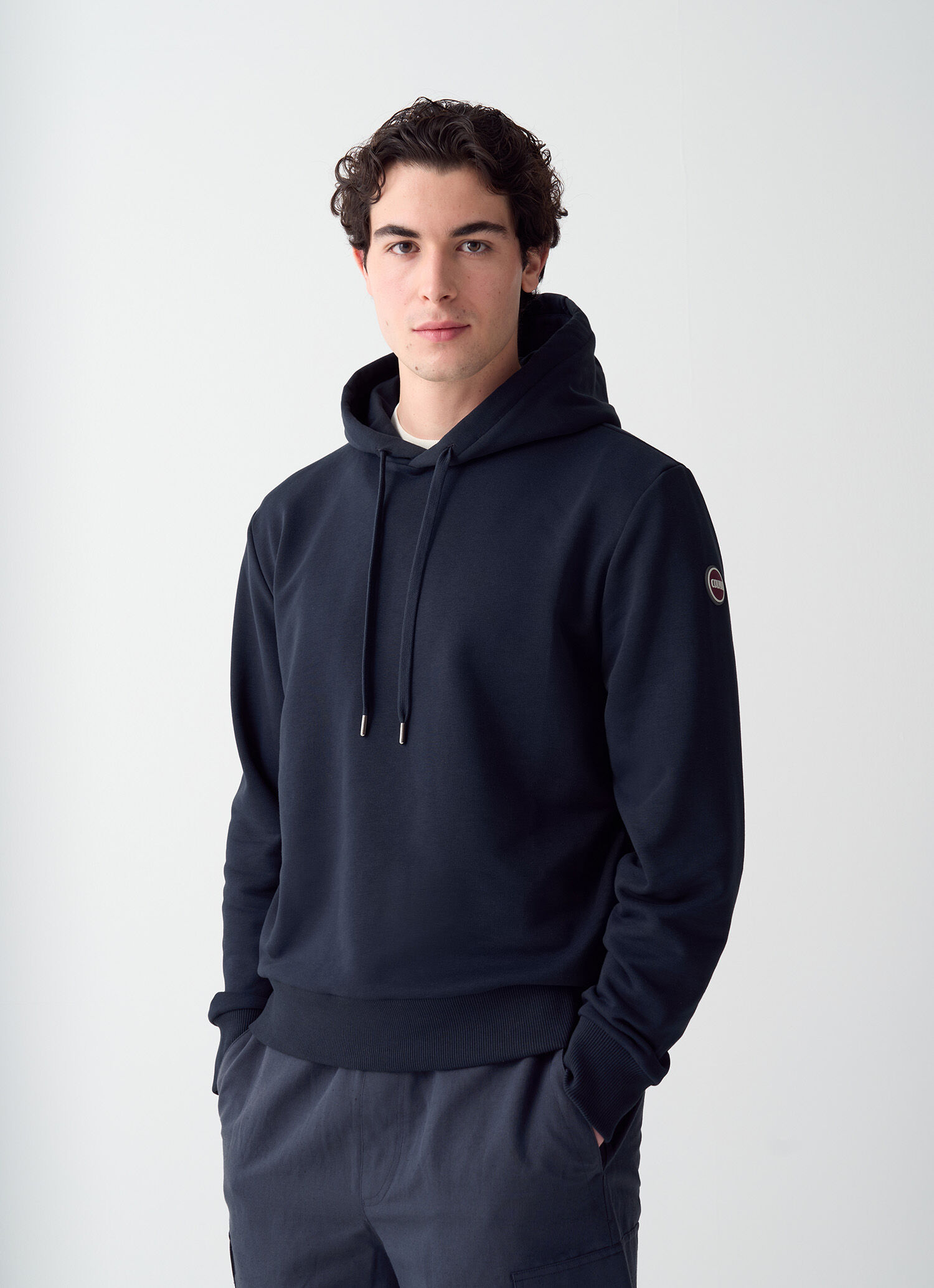 Tシャツ・カットソー +AMBLER+ Cozy day sweatshirt navy AMM1219 Solid colour hooded sweatshirt - NAVY BLUE | Colmar