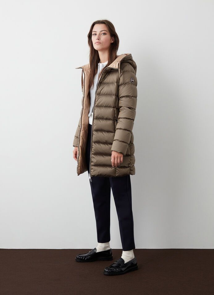 Reversible hooded quilted jacket image number 0
