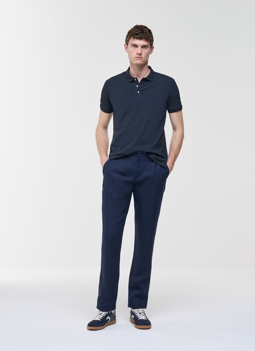 Stretch piqu&eacute; polo shirt image number 1