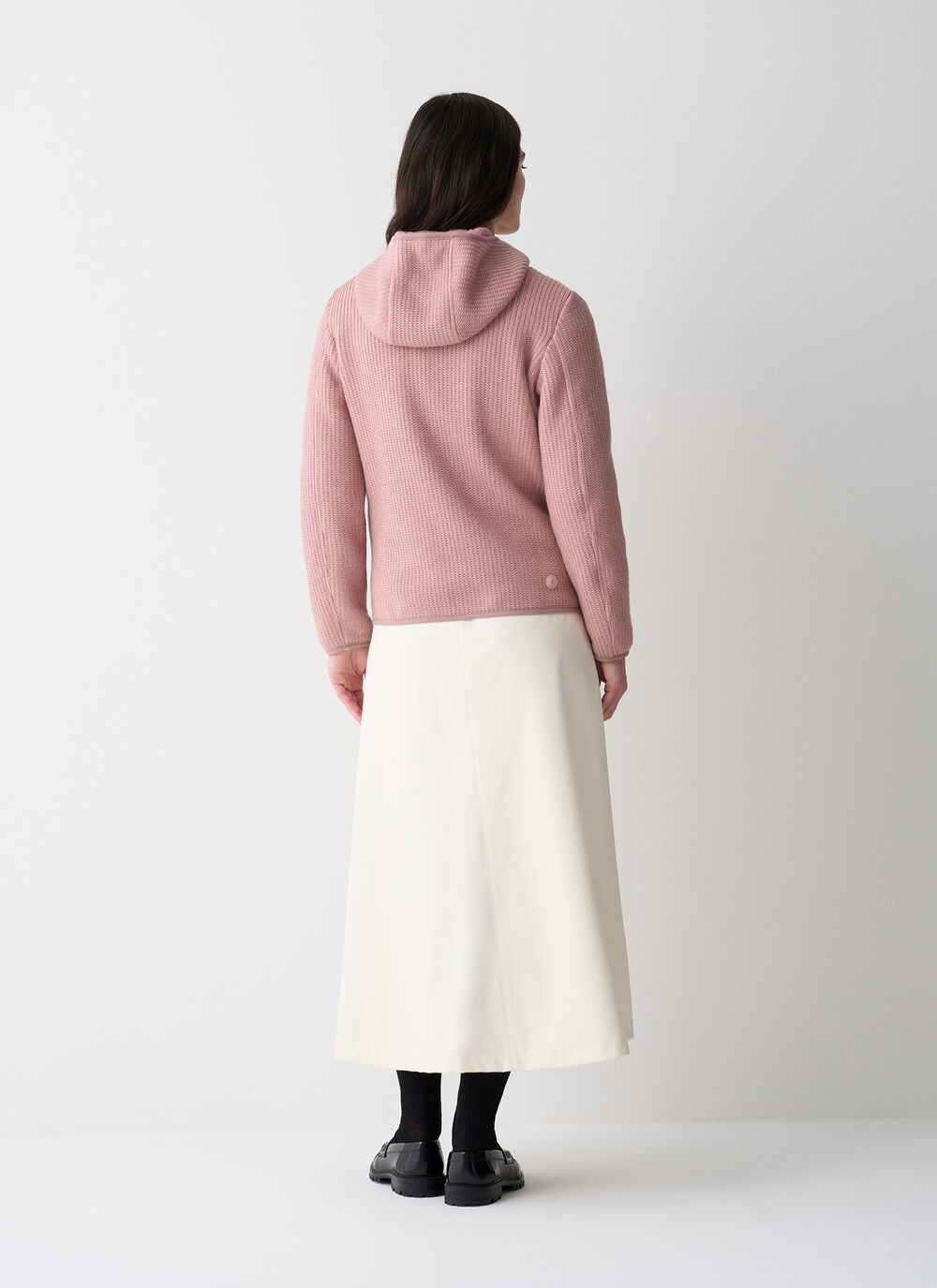 Rib-knit pullover with hood image number 3