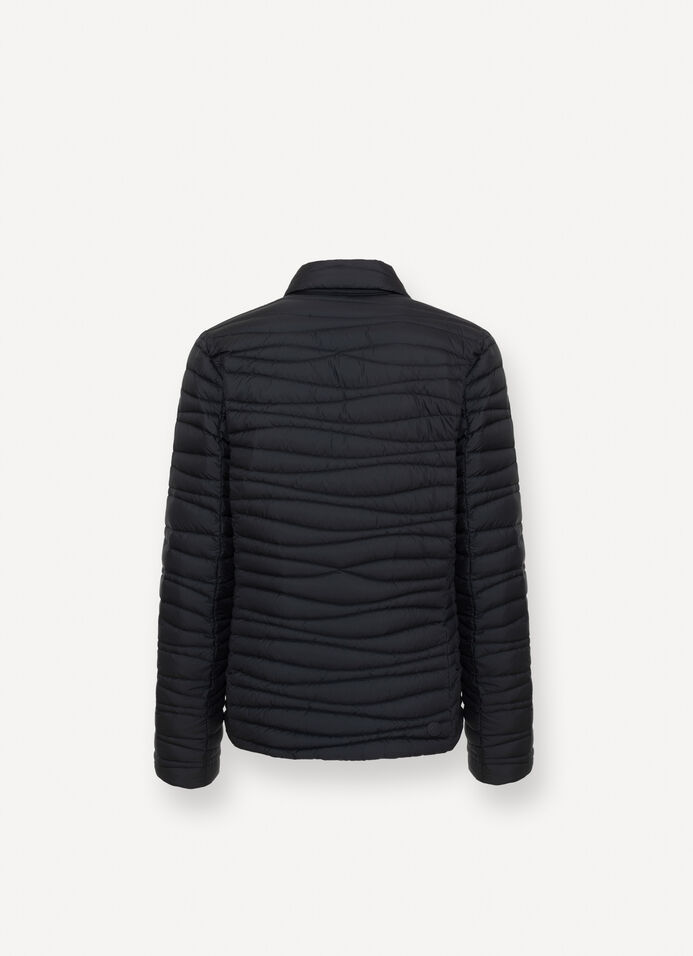 Down-padded blazer with wavy quilting image number 5