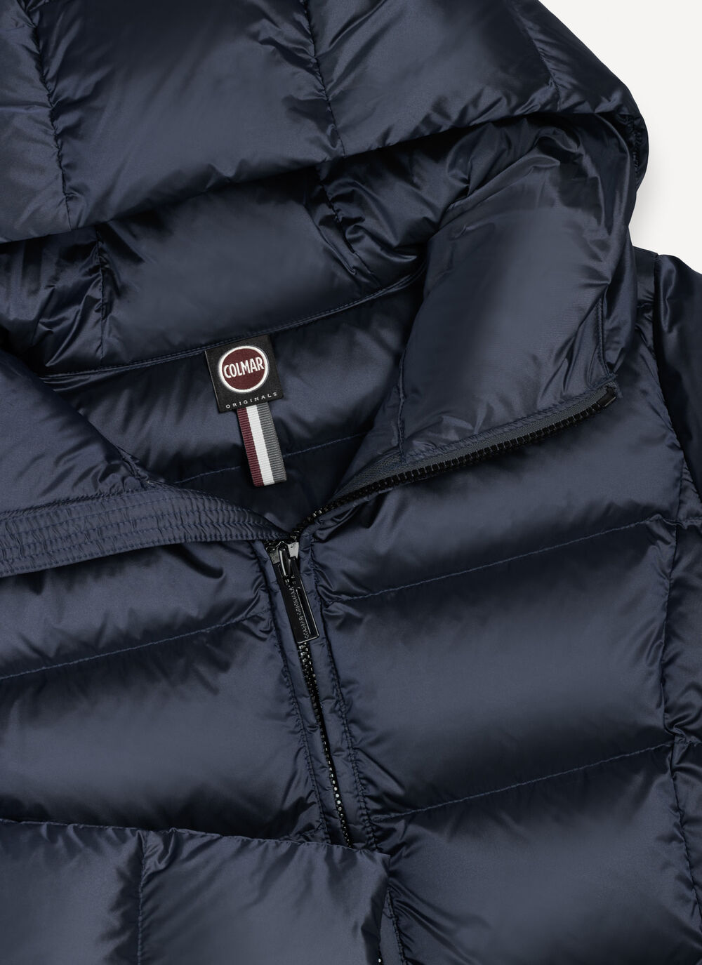 Long down jacket with hood image number 6