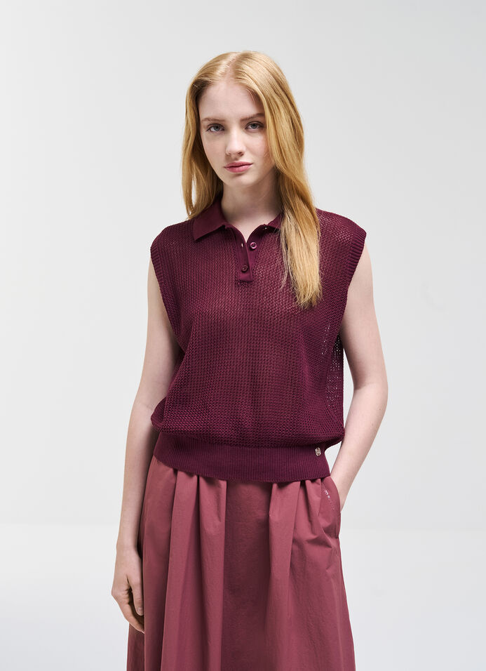 Sleeveless Mesh Polo