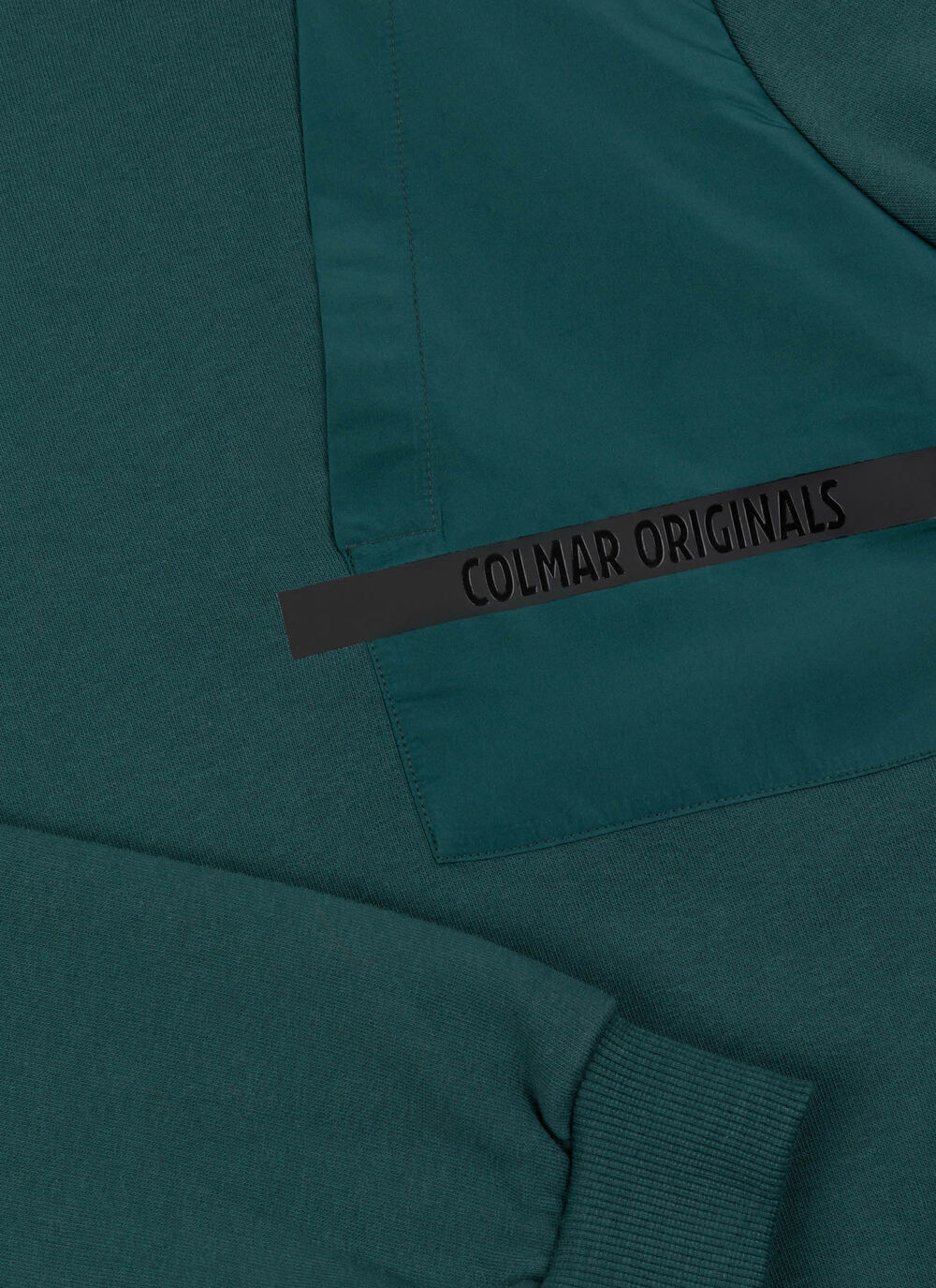 Crew-neck sweatshirt with nylon details image number 5