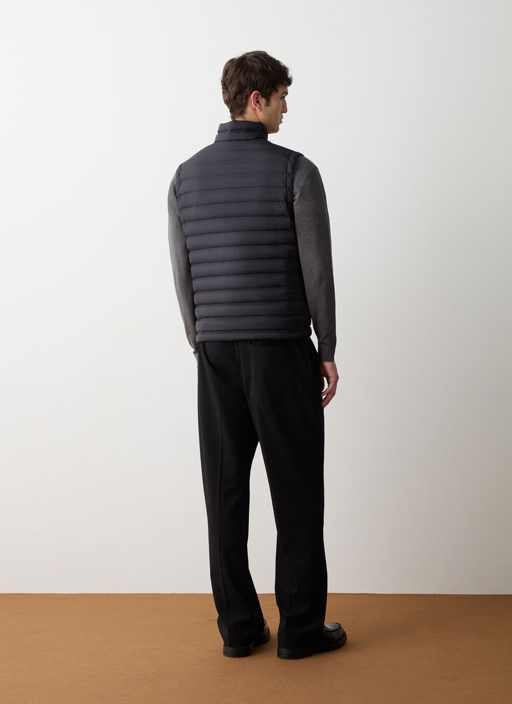 Down vest with seamless quilting image number 3