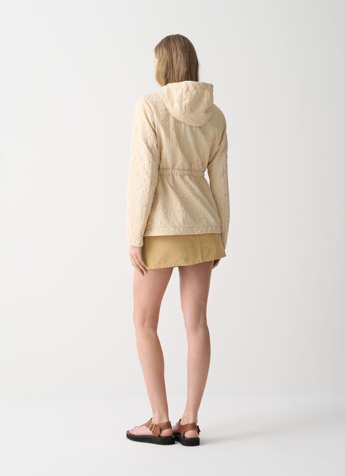 Embossed jacket with drawstring image number 3
