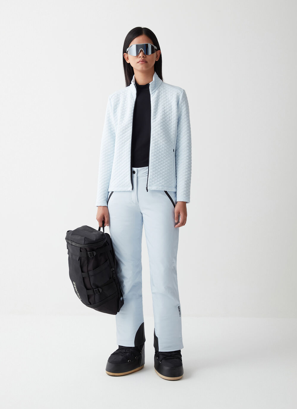 Padded ski pants with adjustable waist image number 0