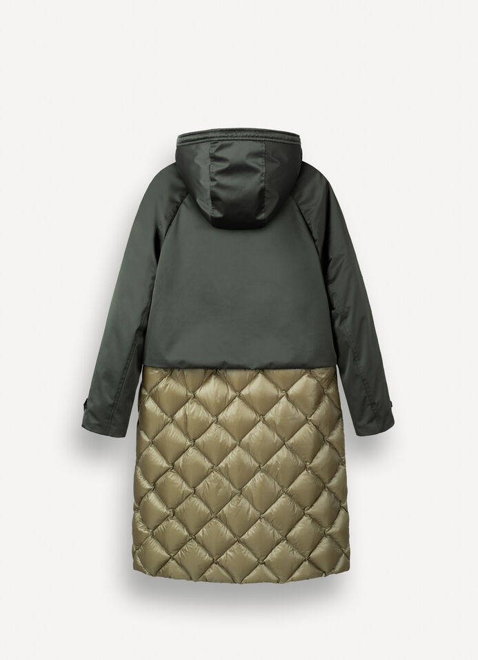Maxi-Daunenjacke im Colorblock-Design image number 5