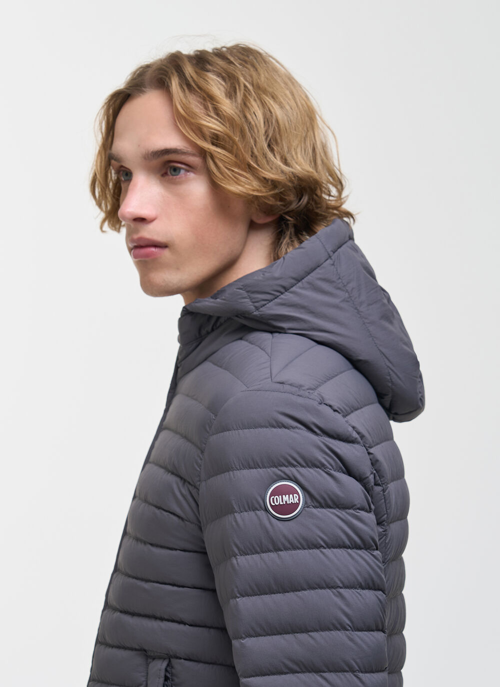 Light down jacket with hood