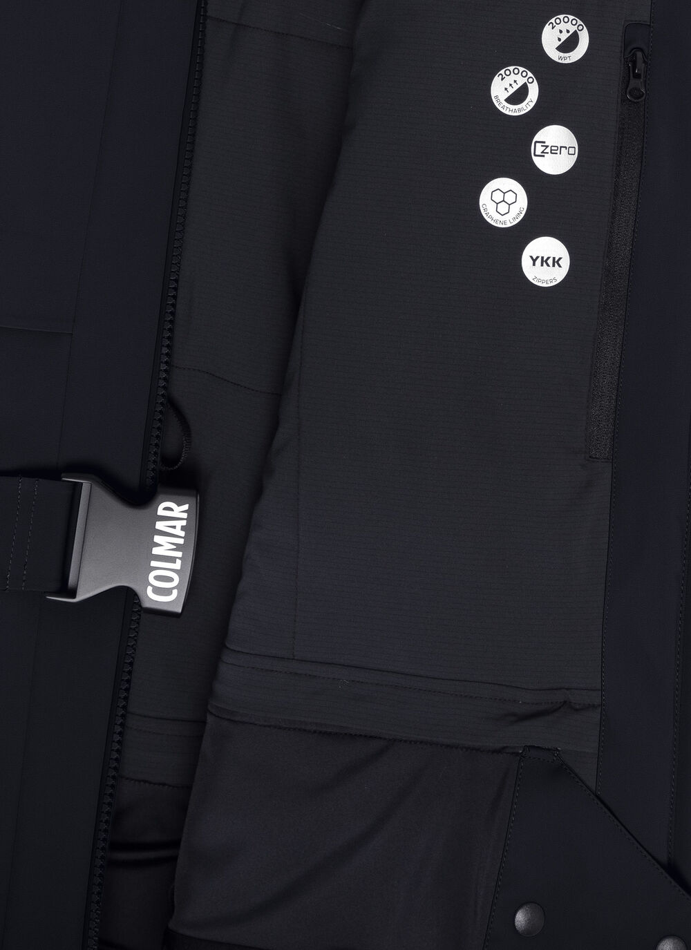 Shaped ski jacket with belt image number 6