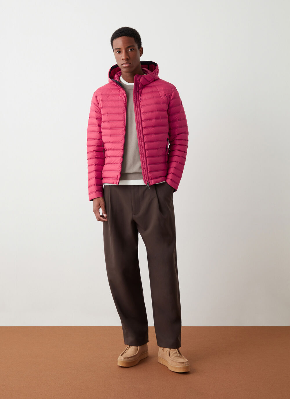 Light down jacket with seamless quilting image number 2