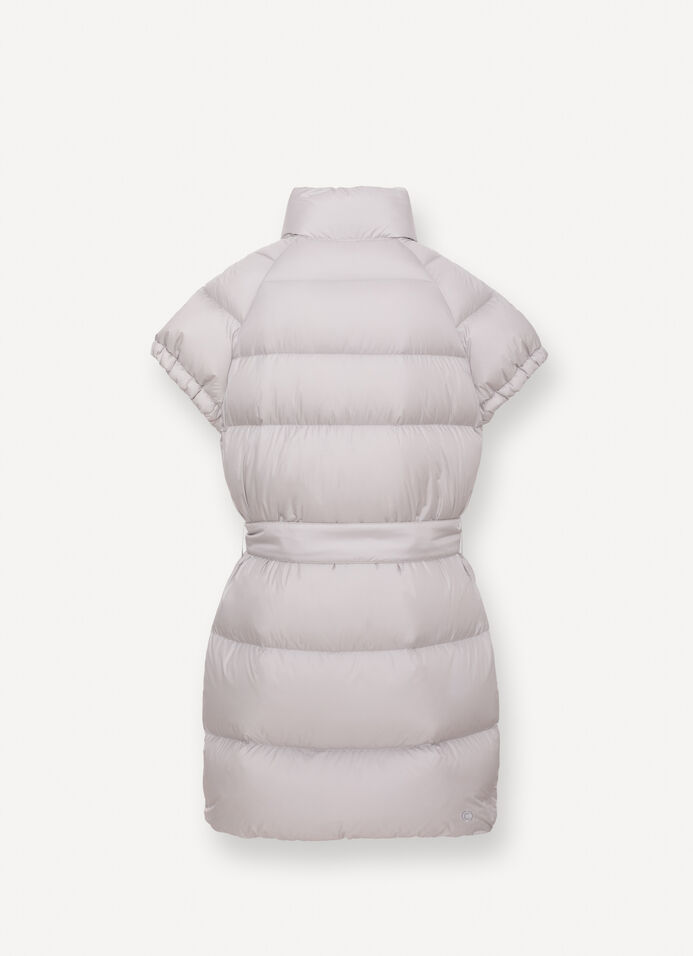 Short sleeve down jacket with belt image number 5