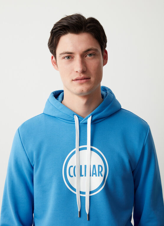 Hooded sweatshirt with maxi logo
