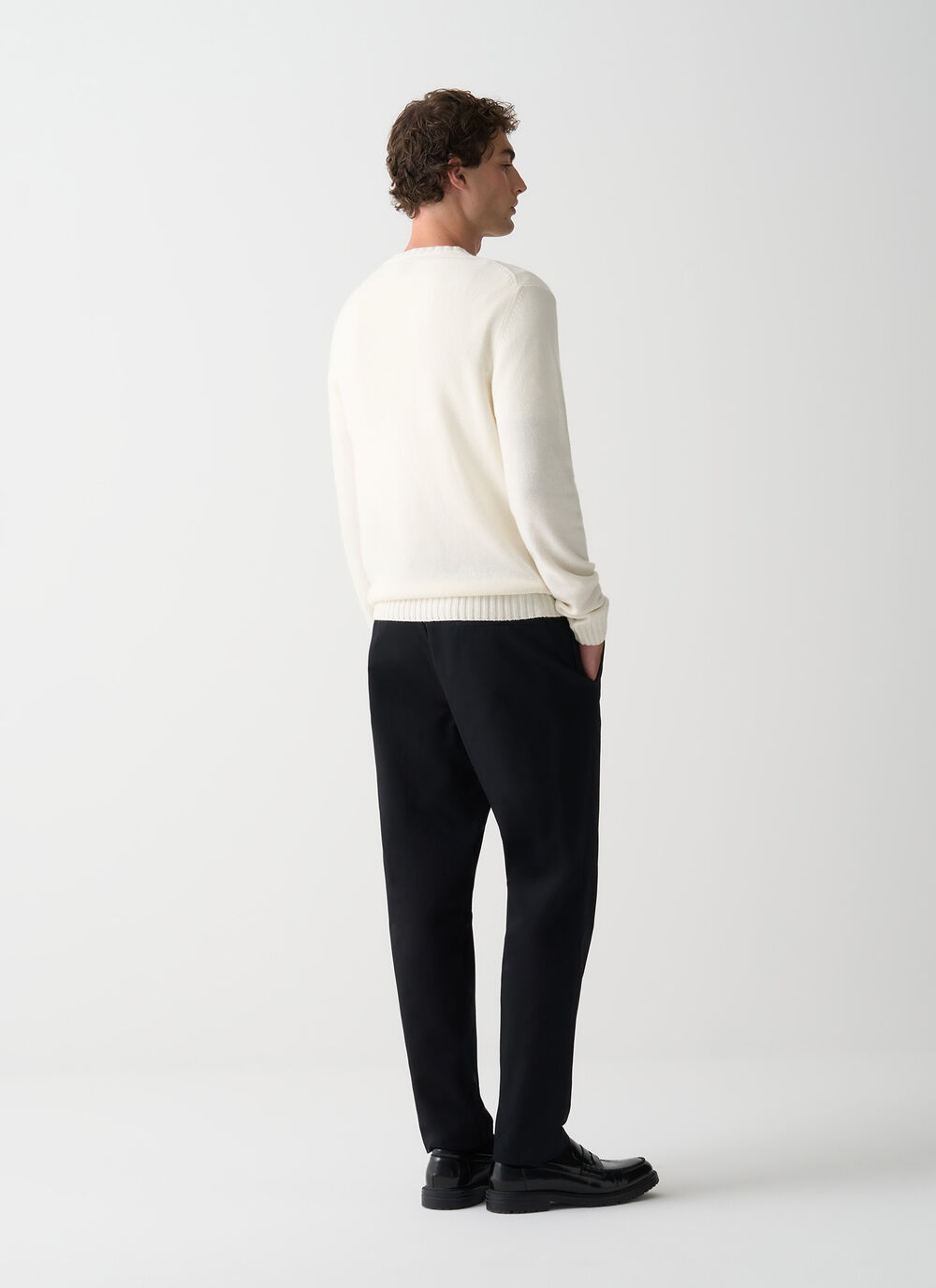 Branded wool pullover image number 3