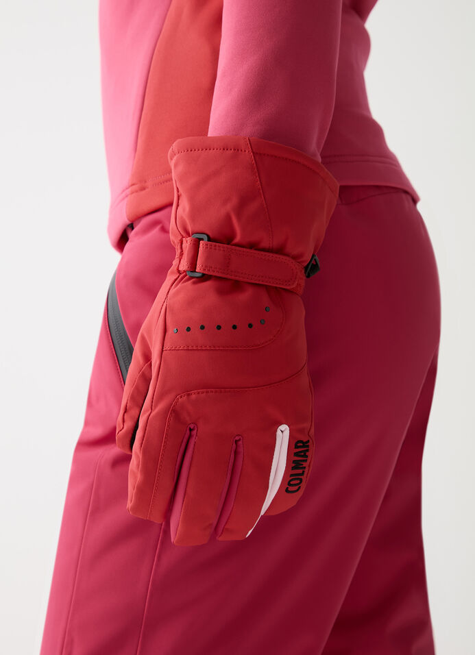 Fur lined ski gloves image number 0