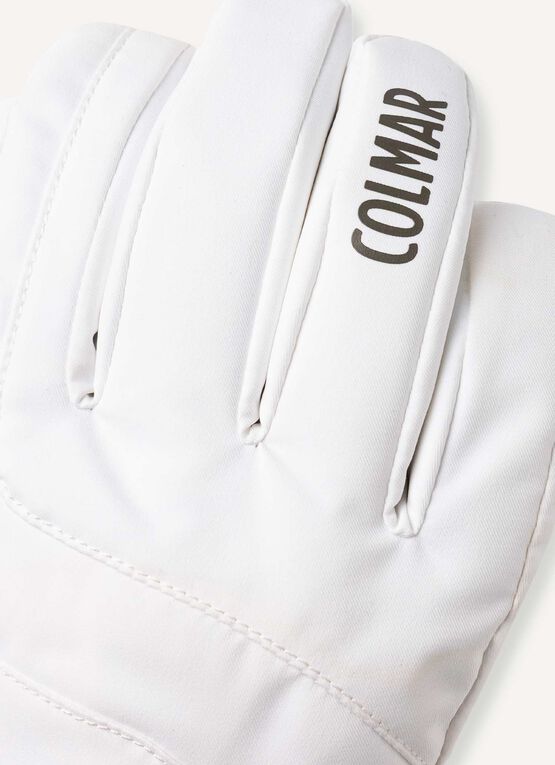 Women's ski gloves with faux fur trim