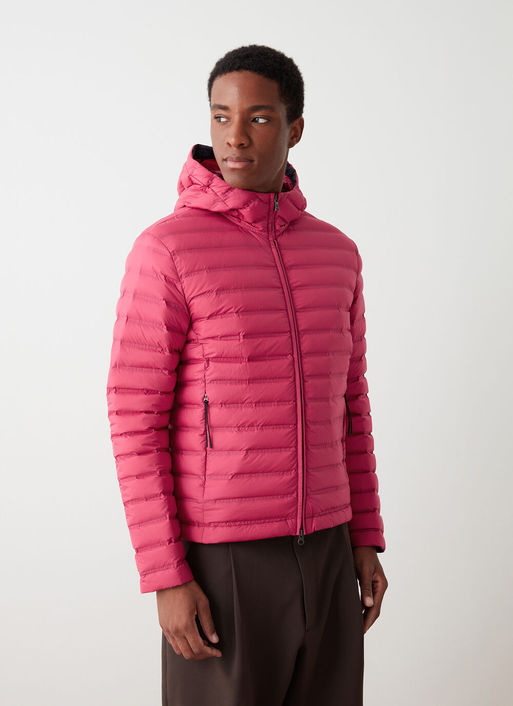 Light down jacket with seamless quilting image number 1