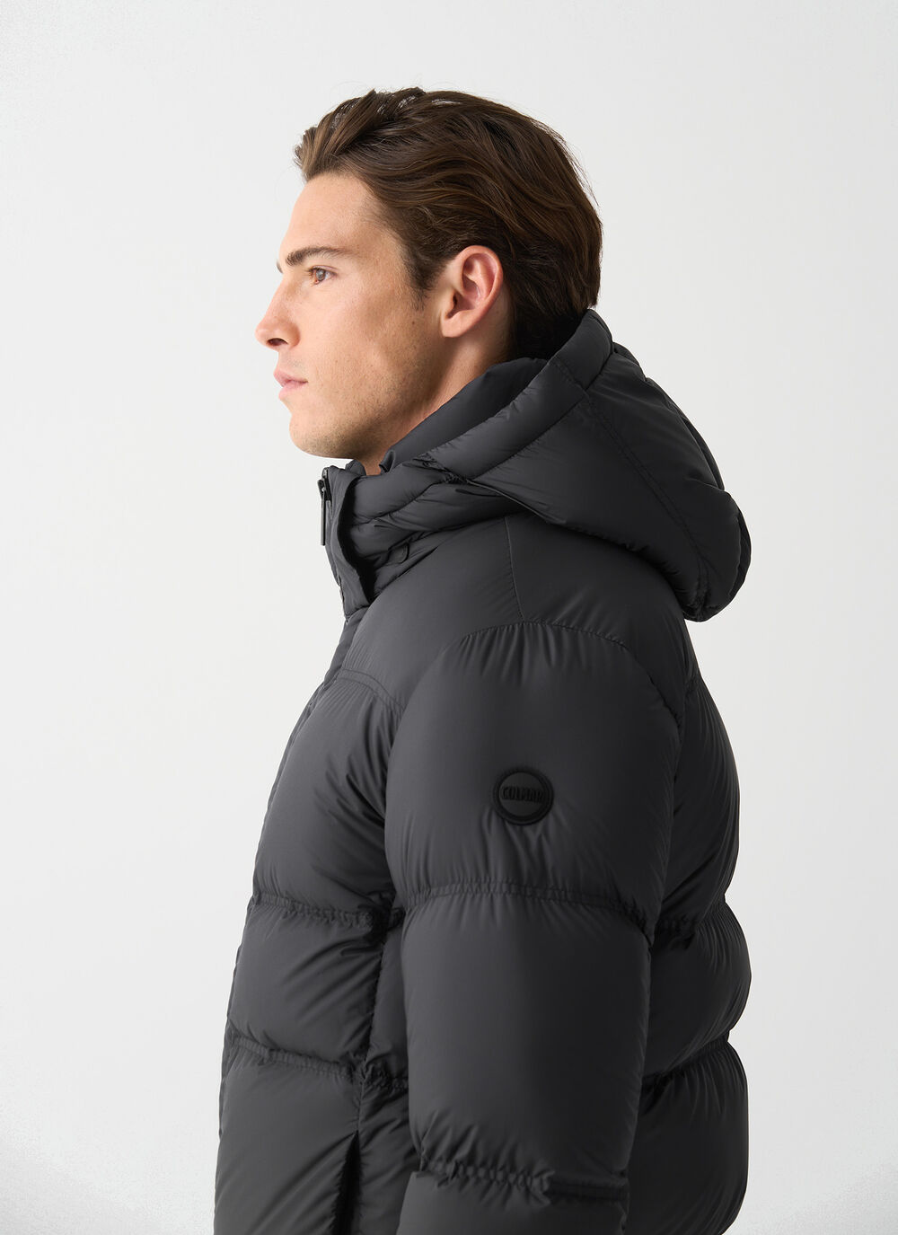 Puffy down jacket with hood image number 2