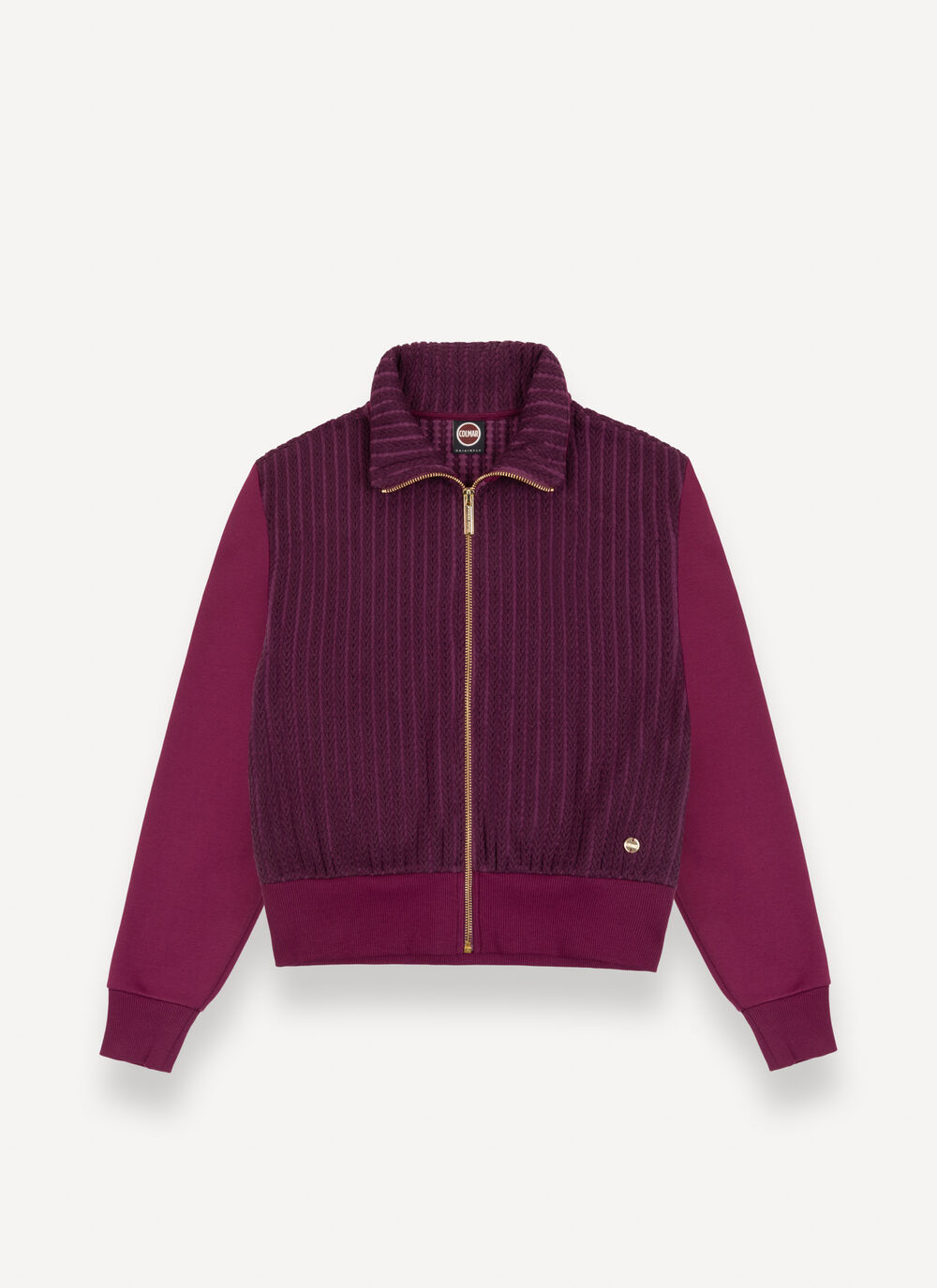 Cable-knit sweatshirt with zip image number 4