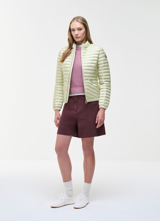 Light down jacket with flared hem