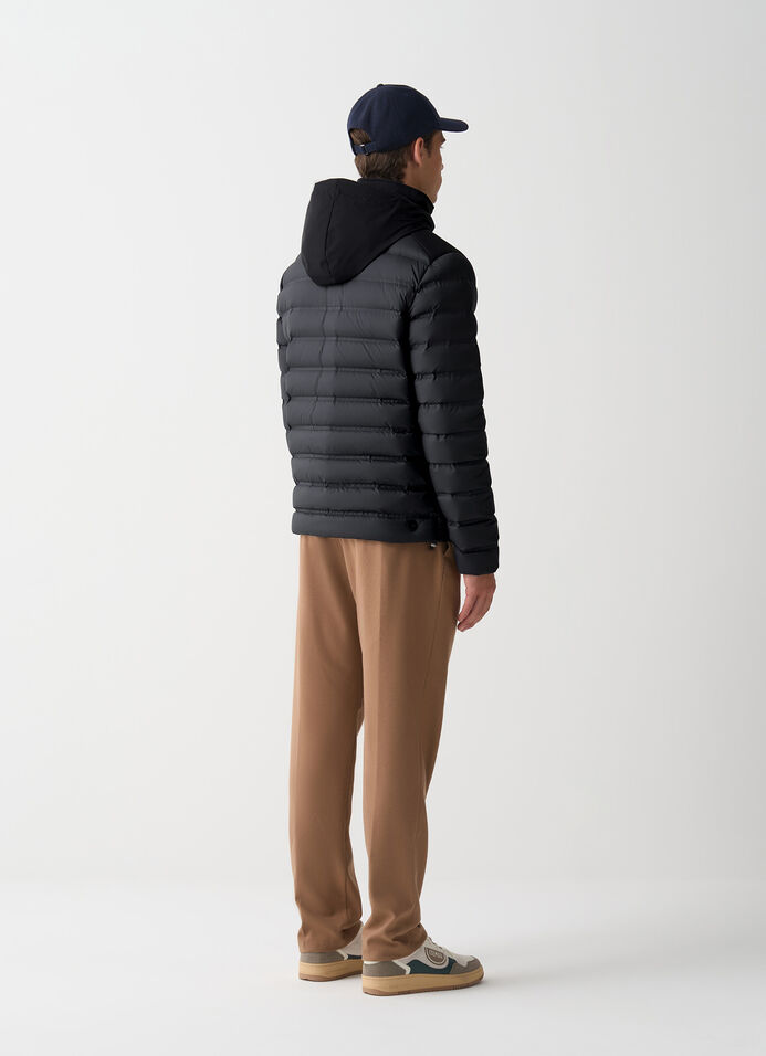 Seamless down jacket with removable hood image number 3