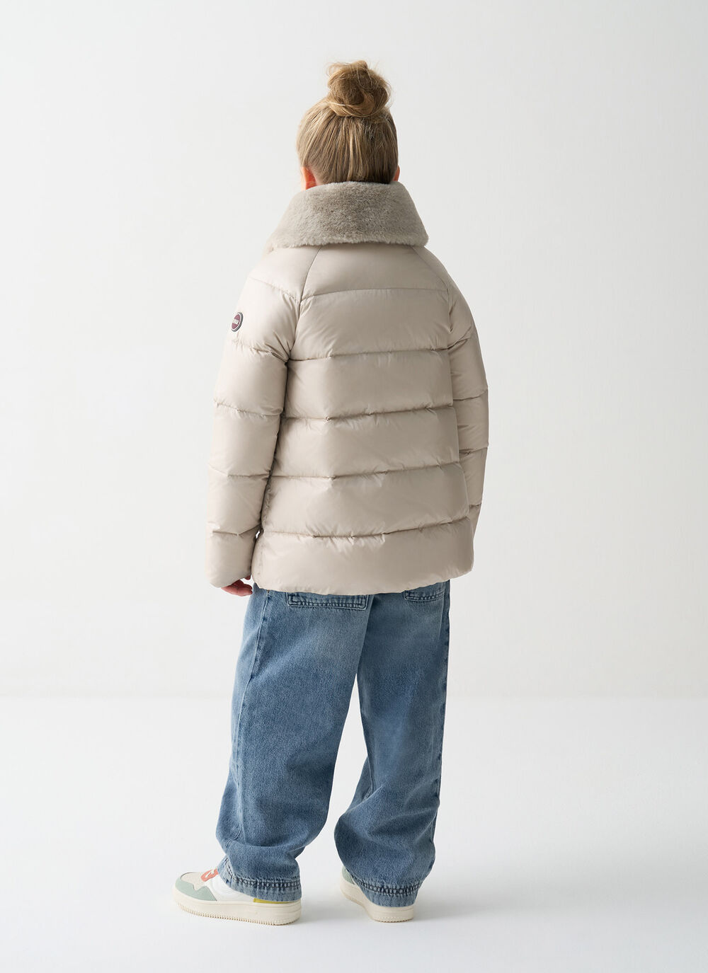 Down jacket with fur collar image number 3