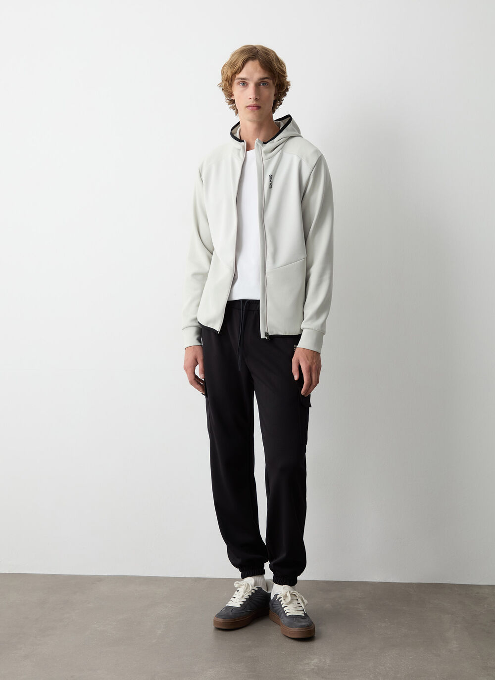 Full-zip stretch hoodie image number 0