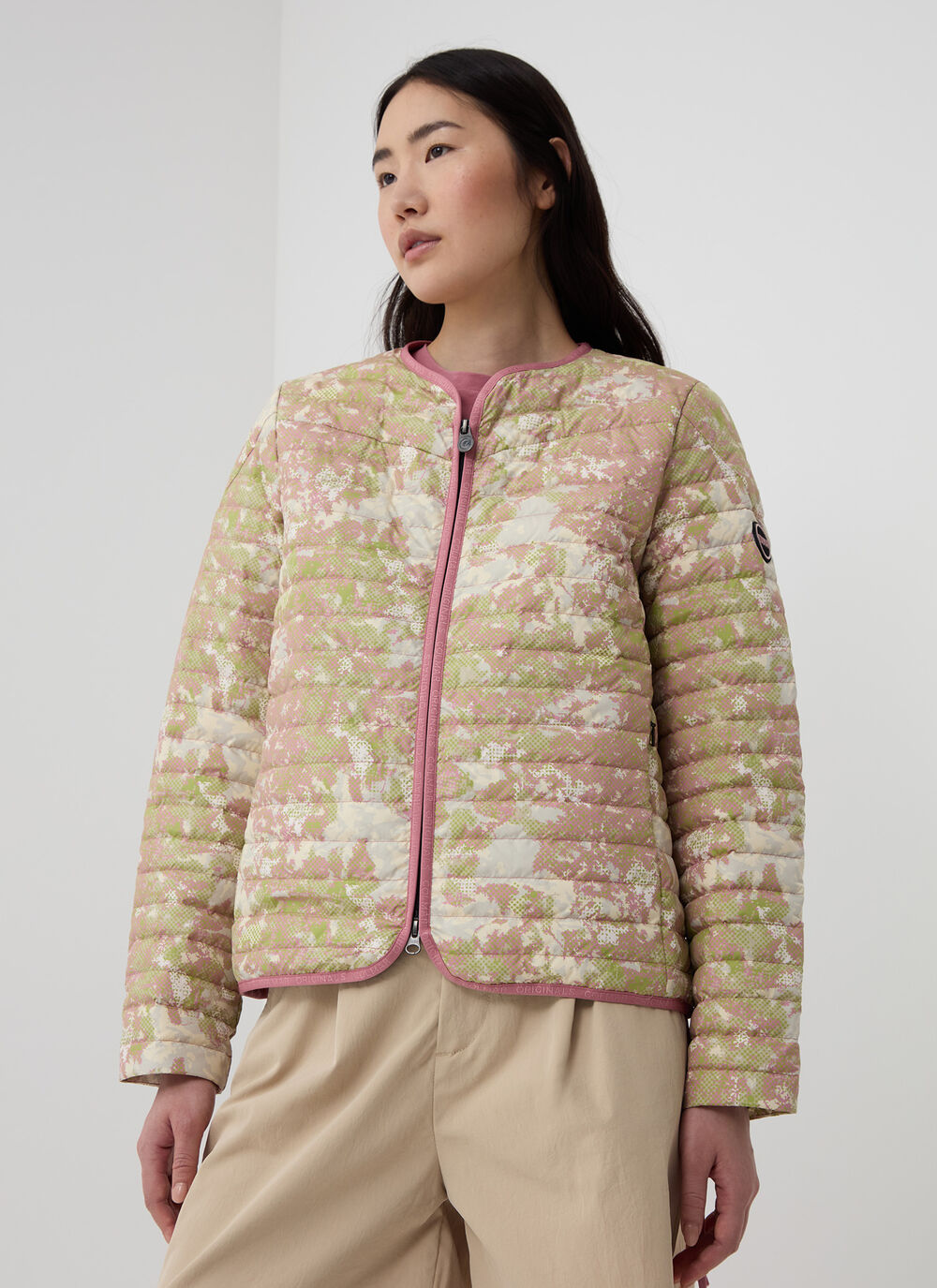 Pixelated camouflage down jacket image number 0