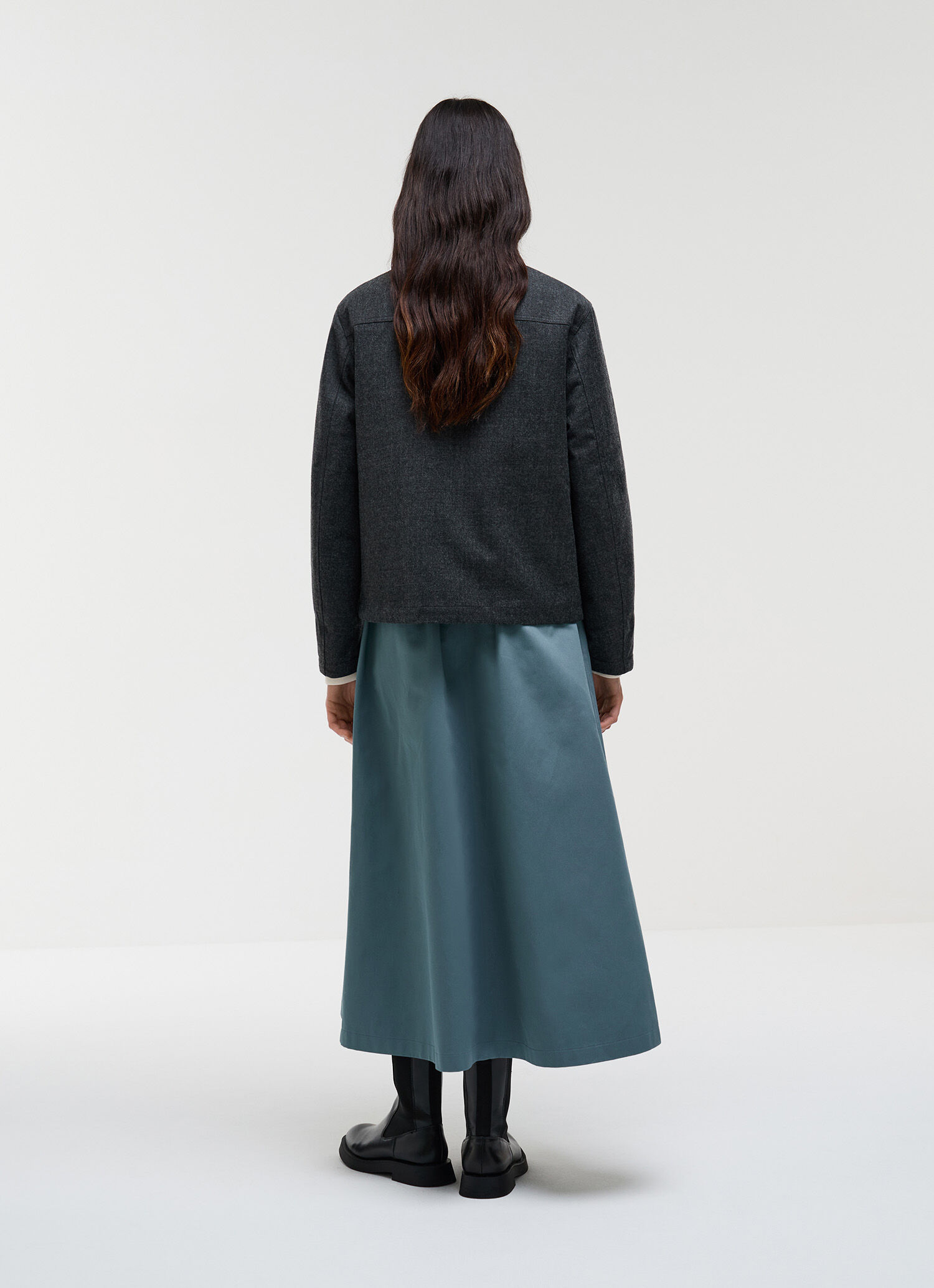 Lightweight wadded shirt jacket. - SLATE GREY | Colmar