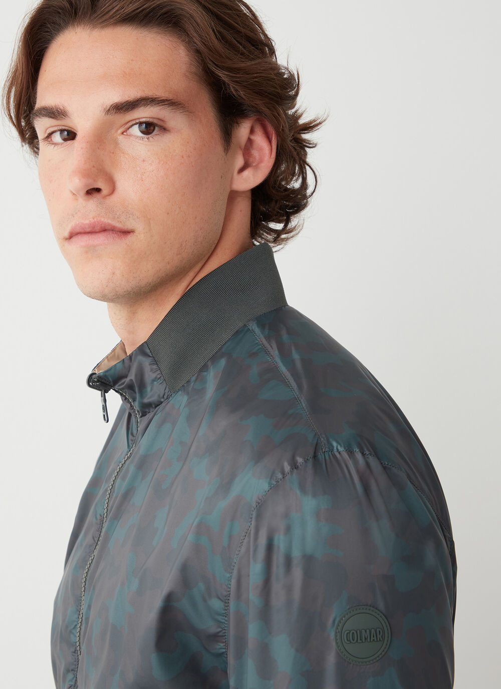 Reversible camouflage bomber jacket image number 2