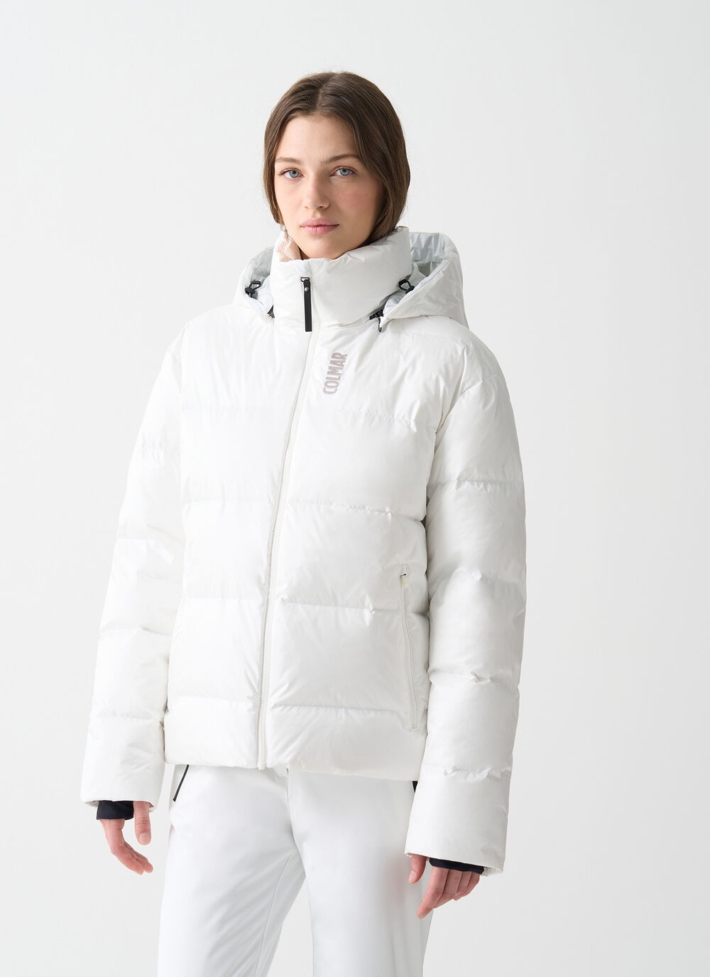 Puffy padded ski jacket image number 1