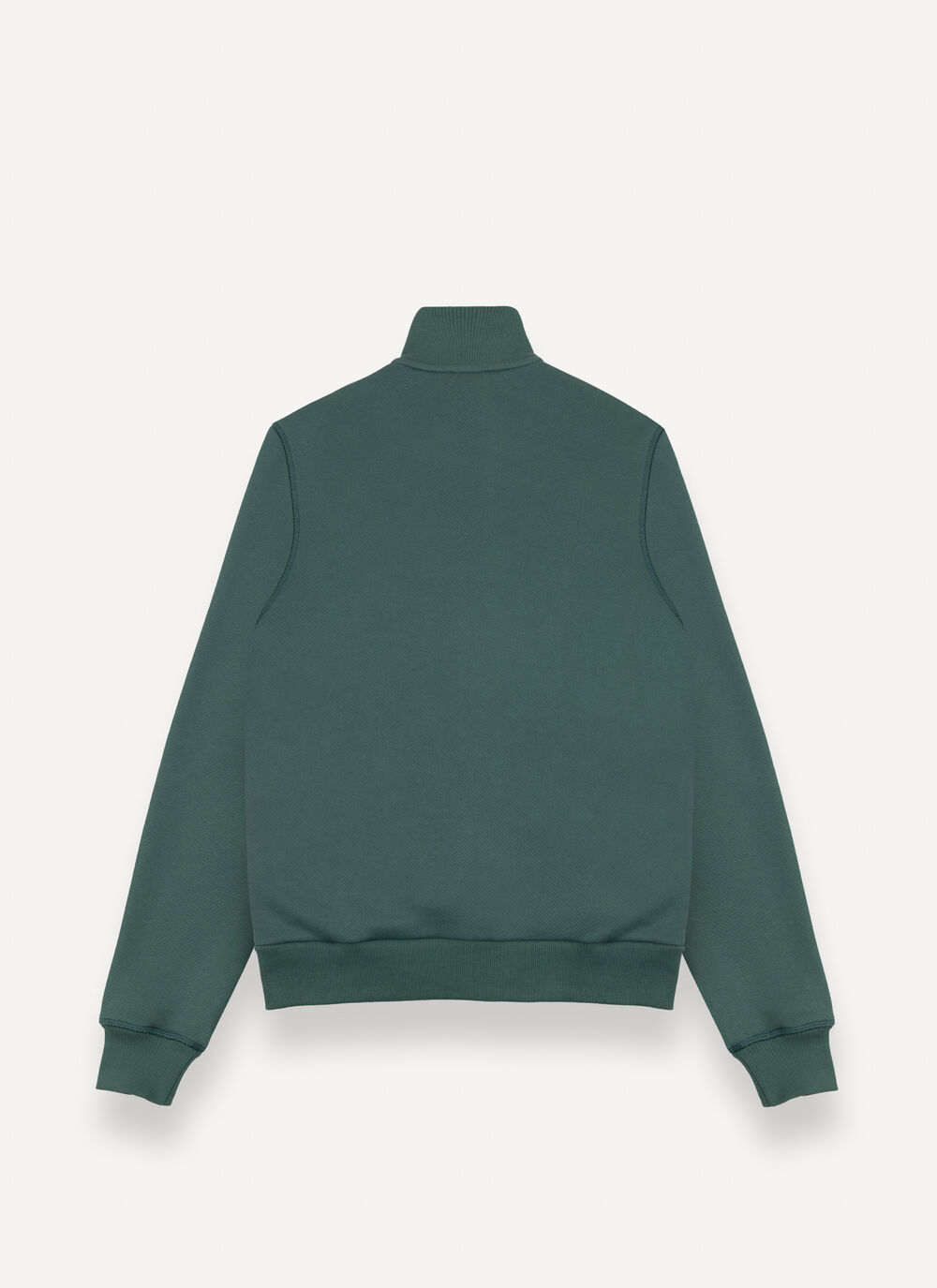 Felpa con zip trama diagonale image number 4