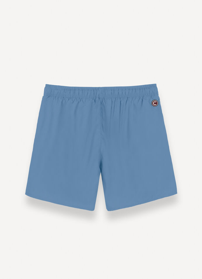 Branded swimming trunks