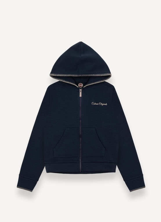 Hooded sweatshirt with embroidery