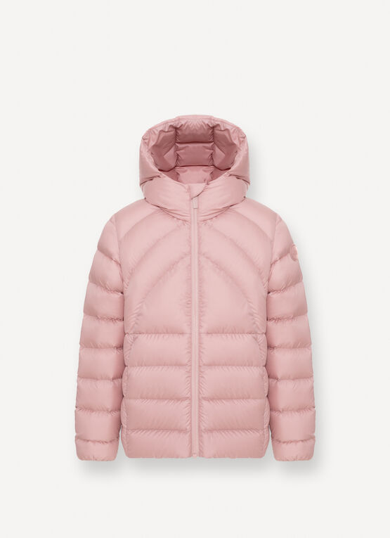 Quilted down jacket with hood