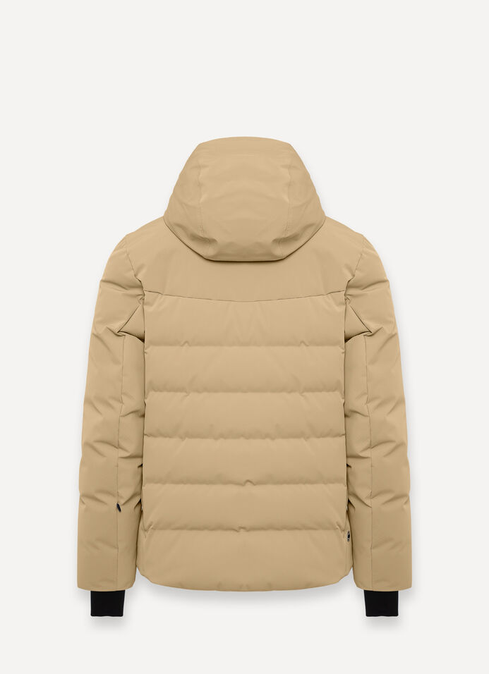 3D-effect padded ski jacket with seamless neck warmer image number 5