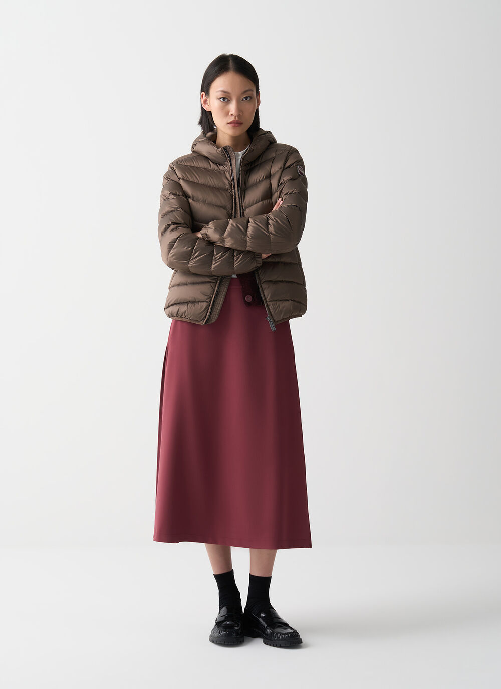 Quilted down jacket with hood image number 0