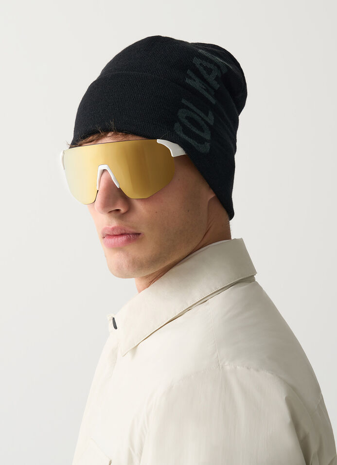 Men’s branded hat with turn-up cuff image number 0