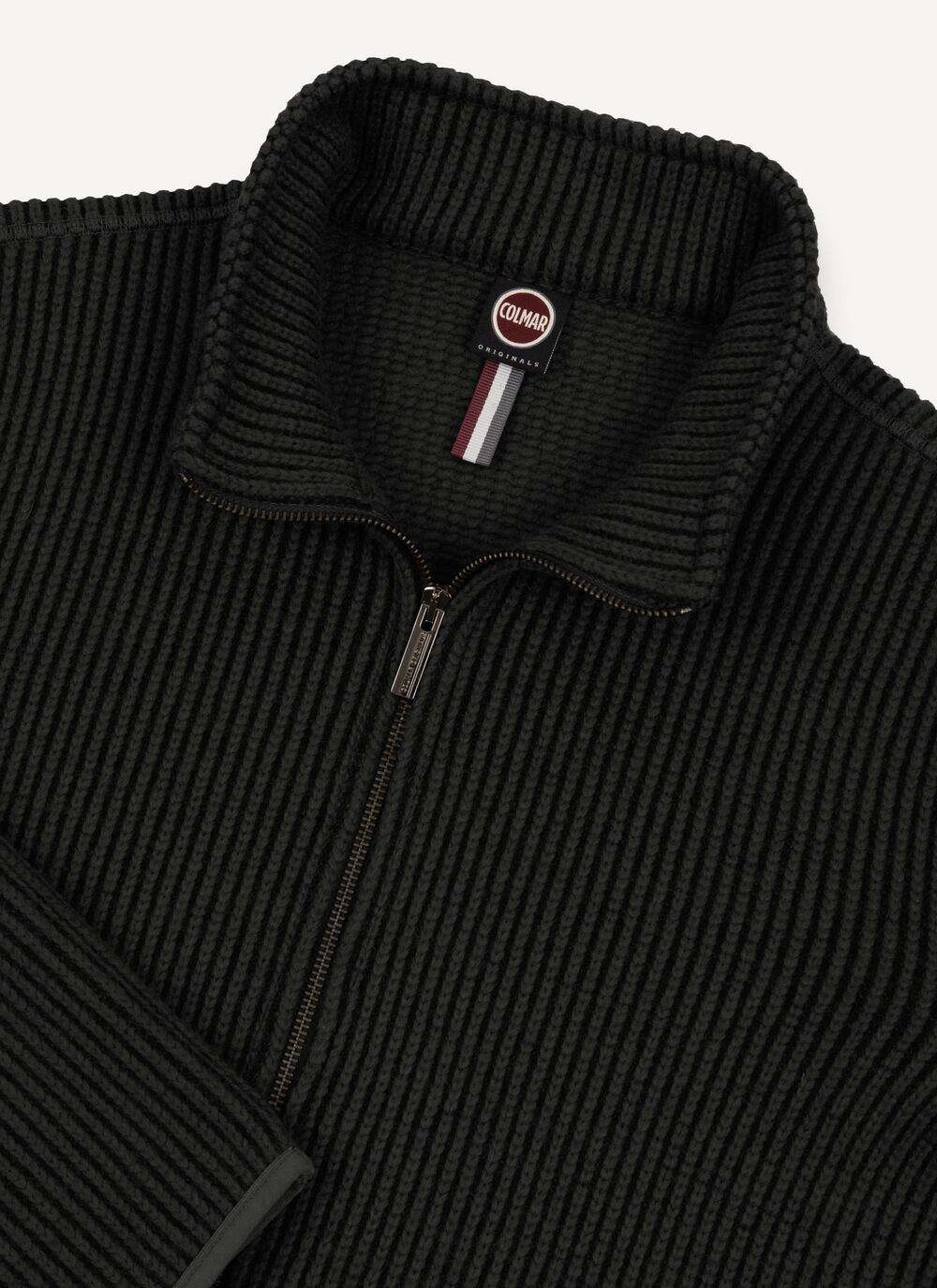 Rib-knit pullover with zip image number 6