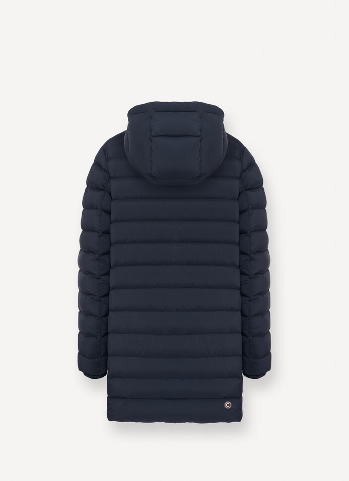 Quilted down jacket with side slits image number 5