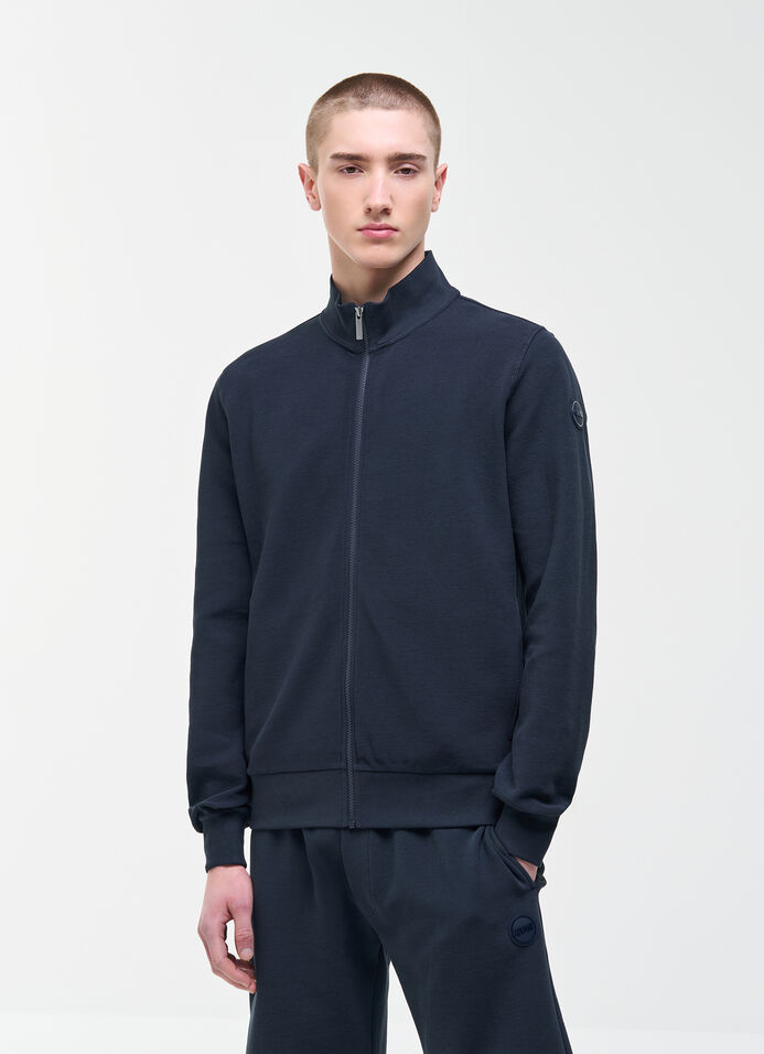 Sweat-shirt avec zip pleine longueur milleraies