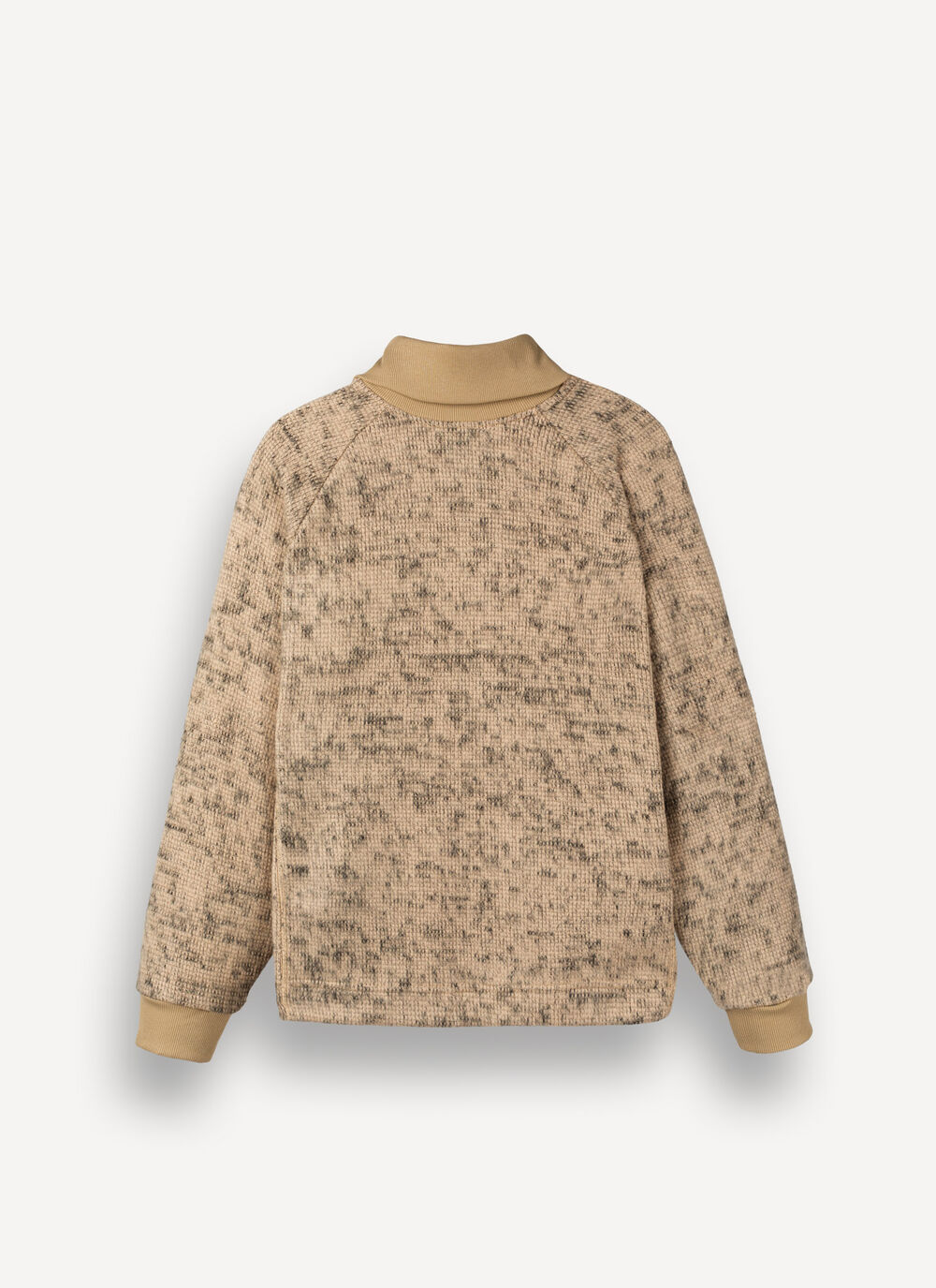 Half-zip jacquard knit sweatshirt image number 4