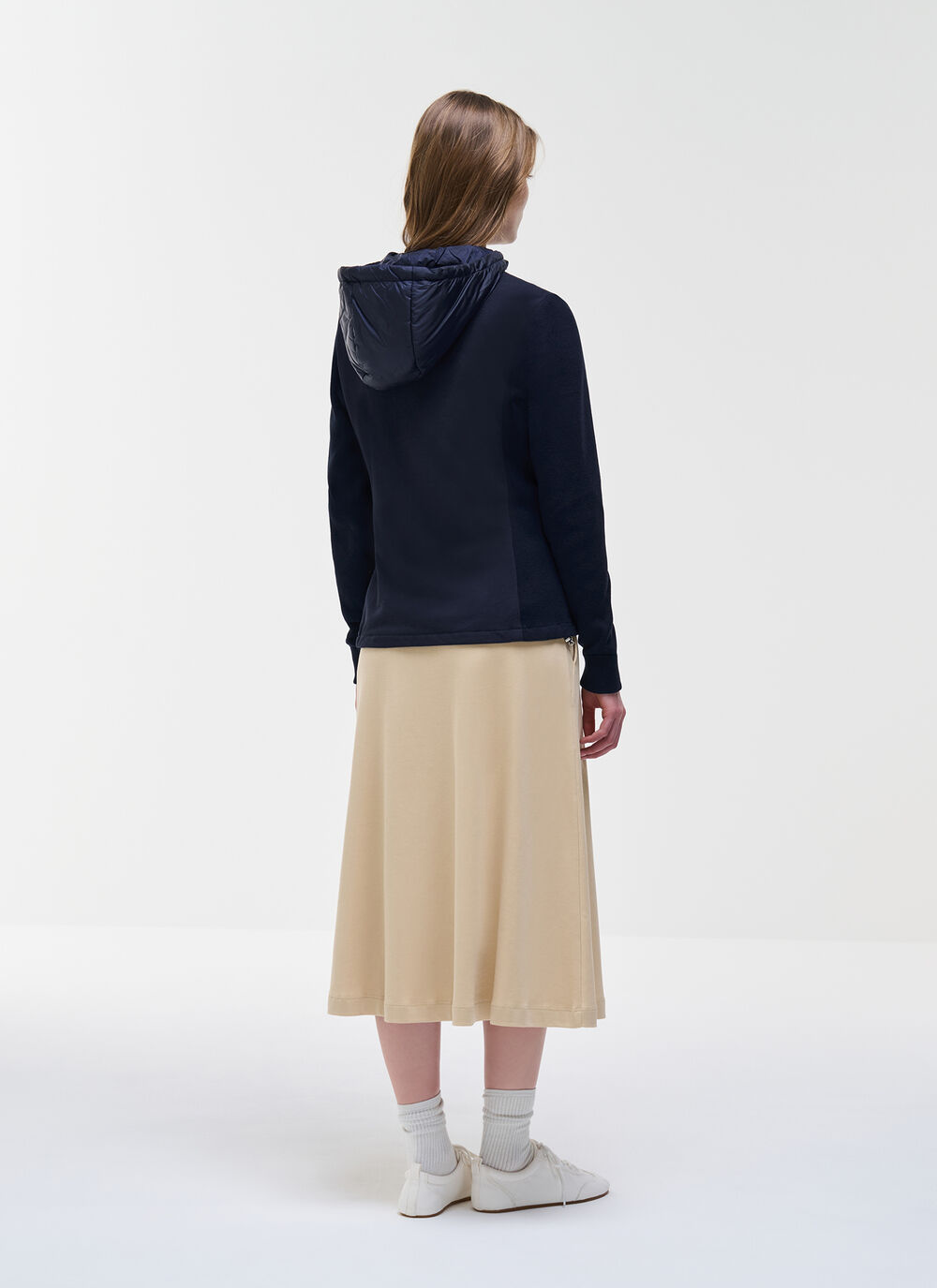 Hybrid padded jacket with hood image number 3