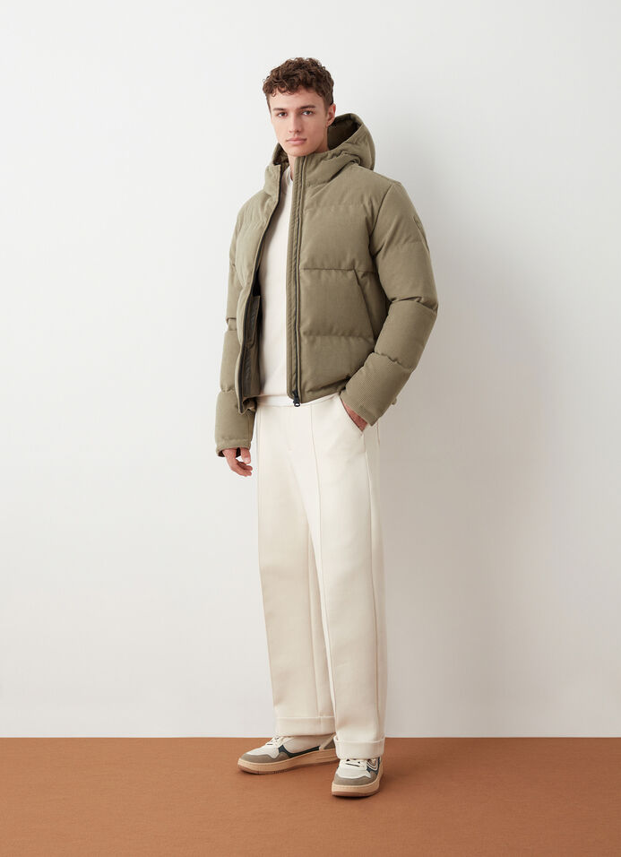 Waterproof corduroy down jacket image number 0