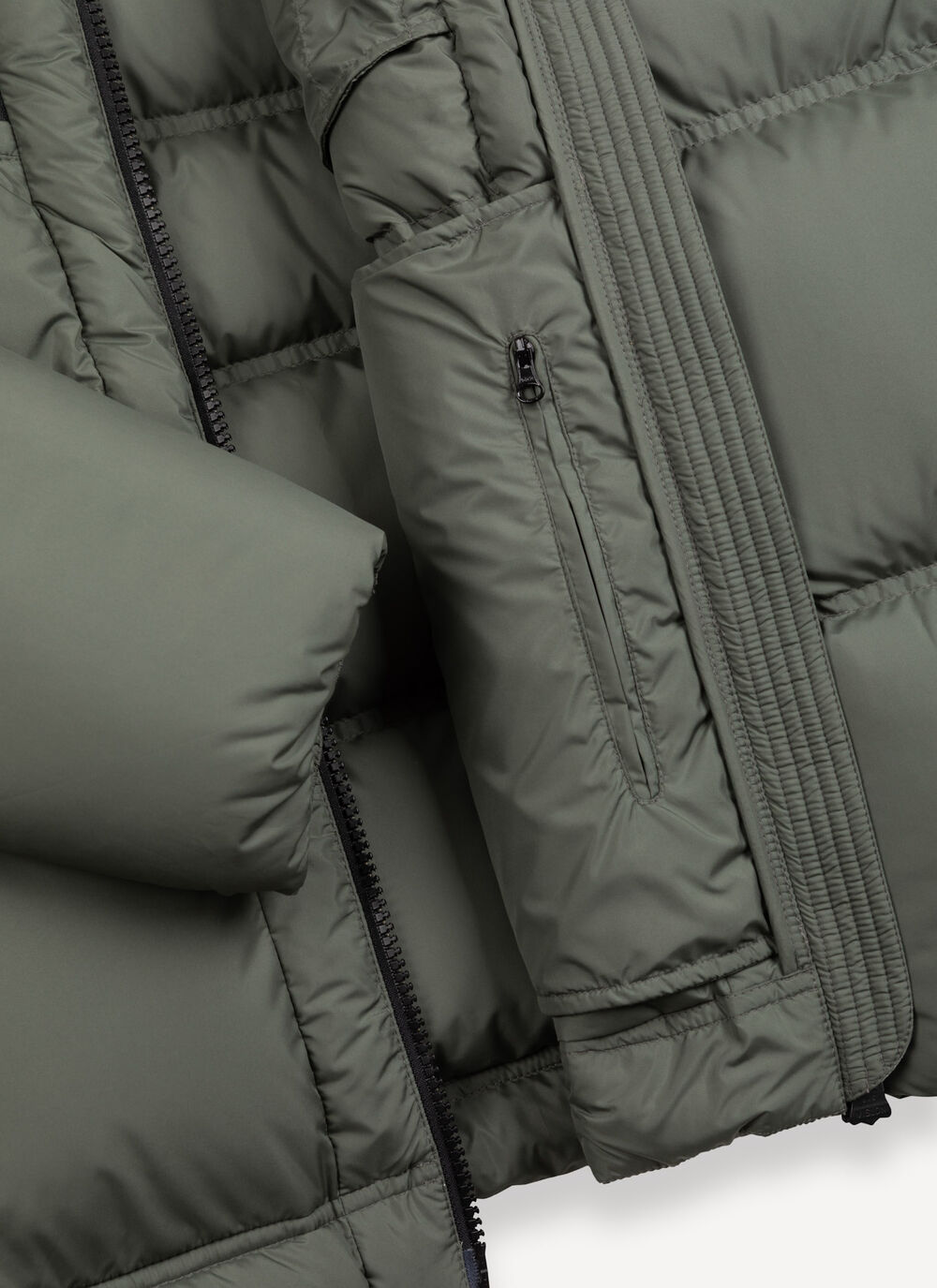 Down jacket with multiple pockets image number 6
