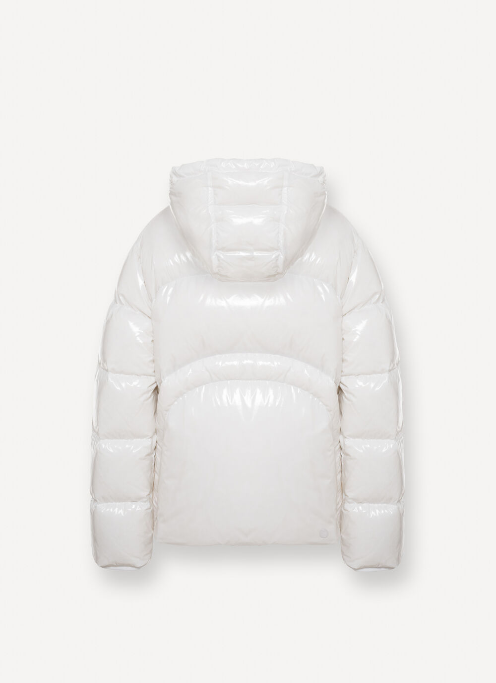 Glossy hooded down jacket image number 5