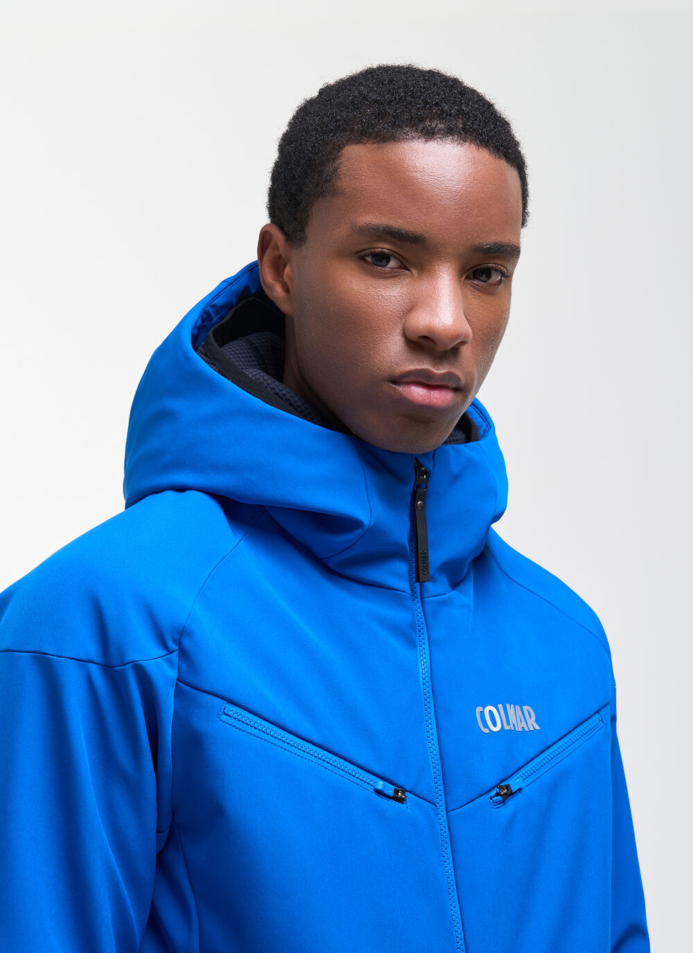 Stretch softshell ski jacket