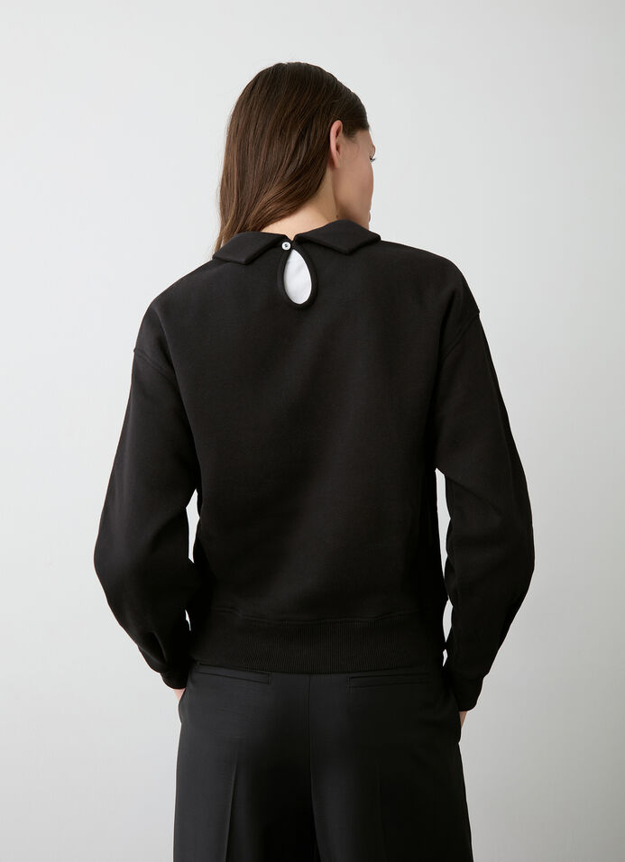 Sweatshirt with collar and darts image number 2